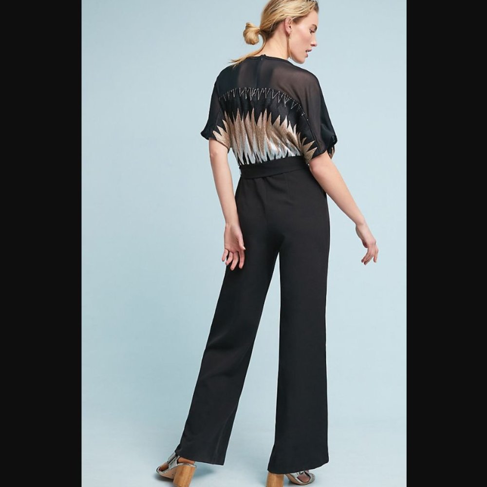 Eva Franco Anthropologie Jumpsuit with Tie Belt - Picture 3 of 3